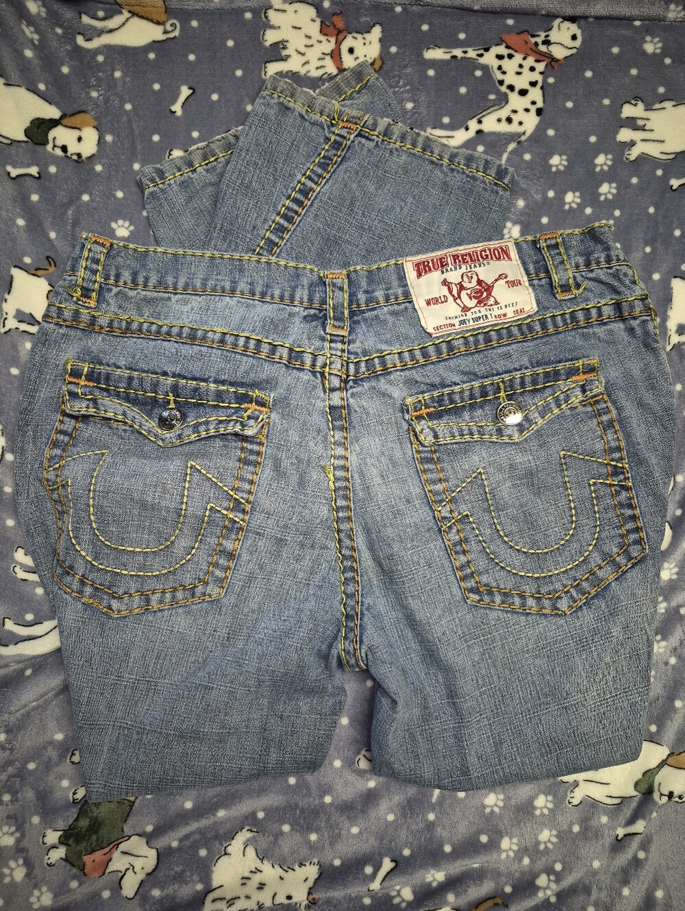 True Religion Mens Jeans with Contrast Stitching